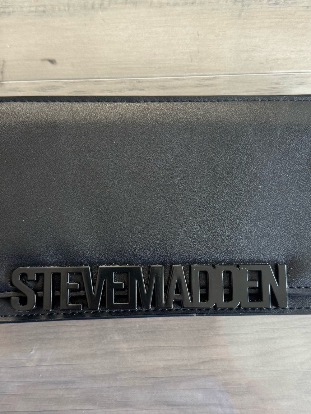 Steve Madden Black Wallet with Raised Logo